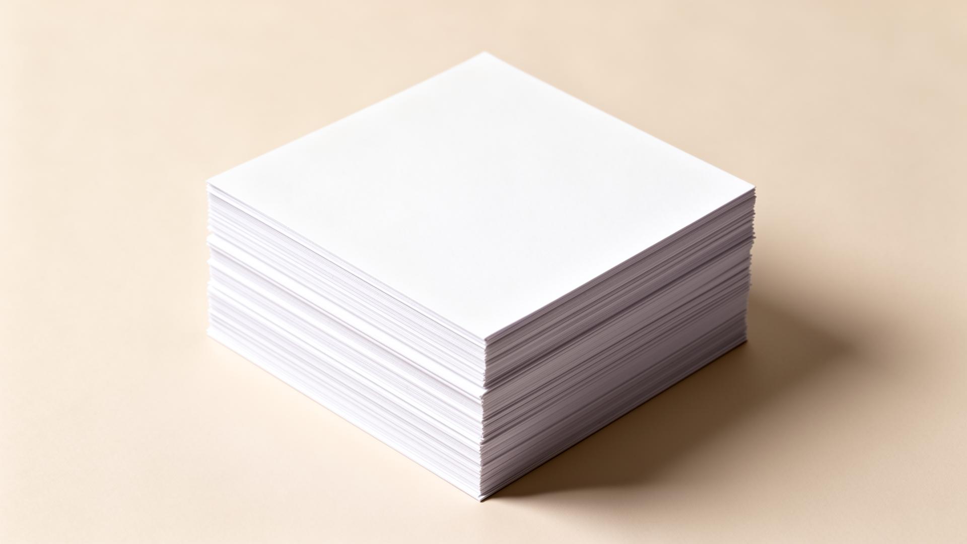 Papier allgemein – gestapelte Papierbögen in unterschiedlichen Formaten